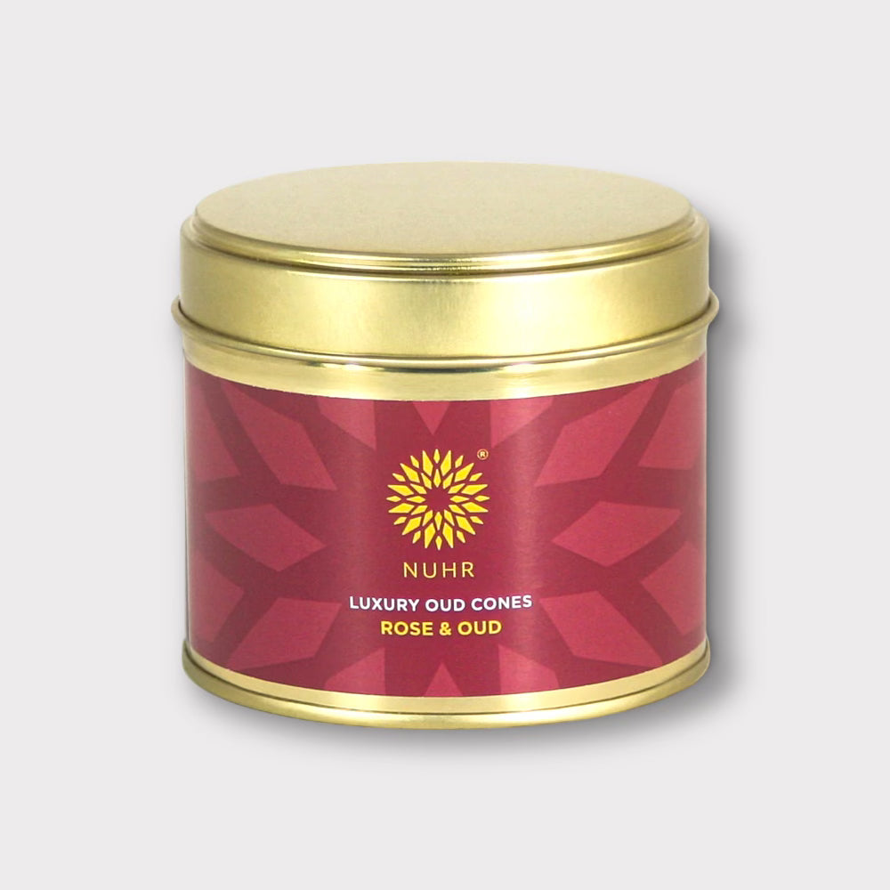 Premium Rose & Oud Scented Incense Cones - Handmade Natural Aromatherapy for Meditation, Yoga & Relaxation - 50 Pack