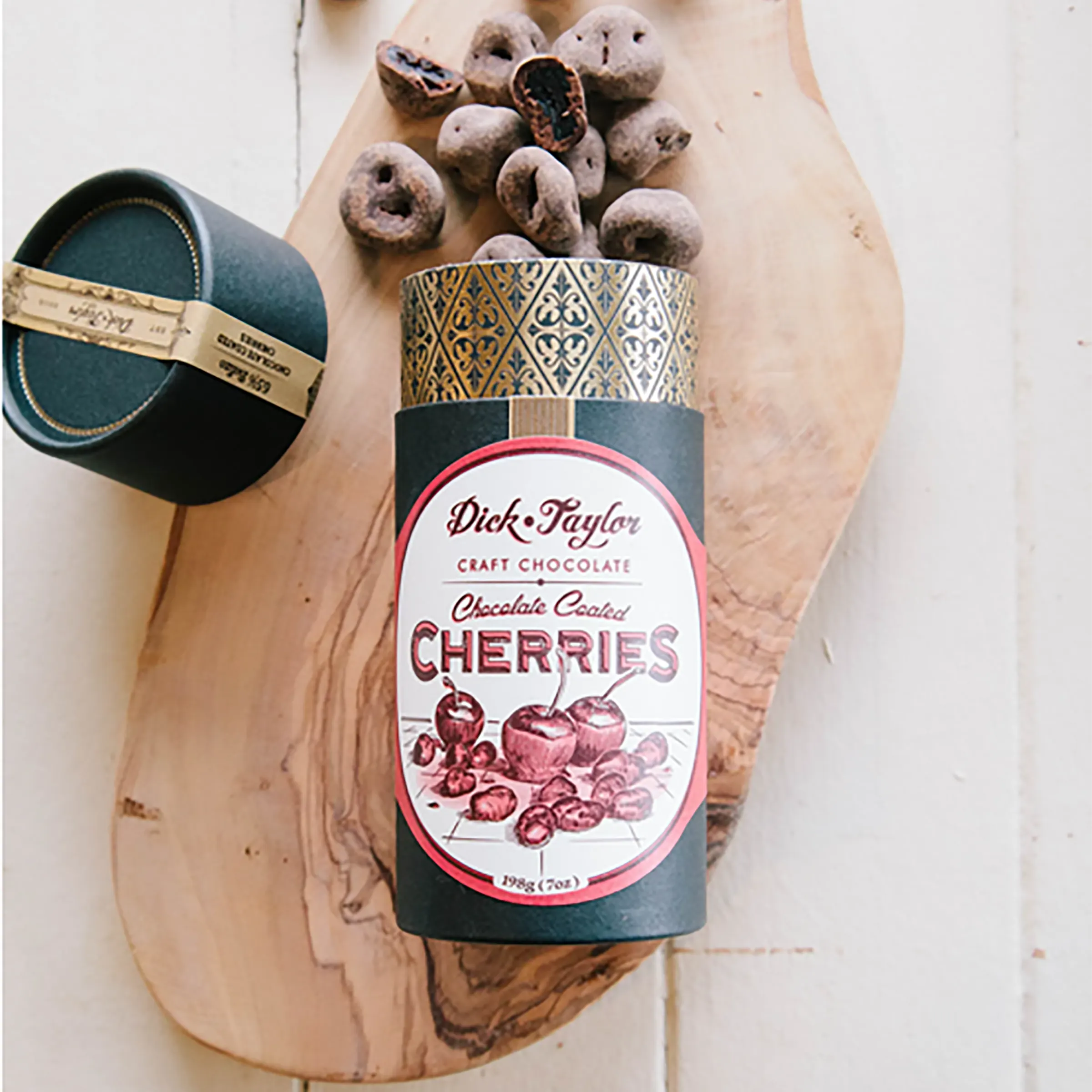 Dick Taylor 65% Dark Chocolate Covered Cherries - Gourmet Chocolate Gift for Holidays, Parties & Dessert Lovers