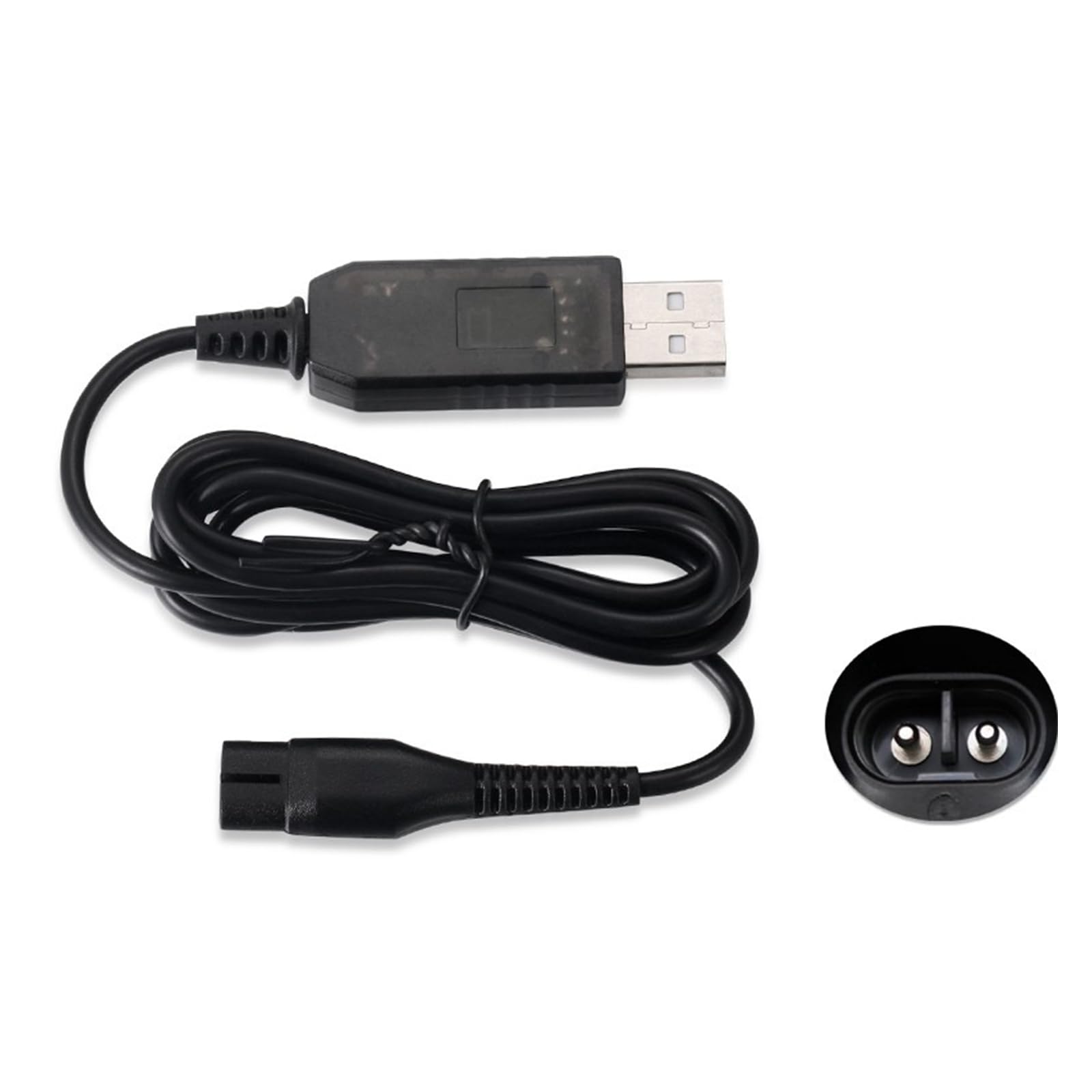 USB Shaver Charger Cable for QP2520/70/90 & QP2620 Series - Replacement Charging Cord for Electric Shavers - Home & Travel Use