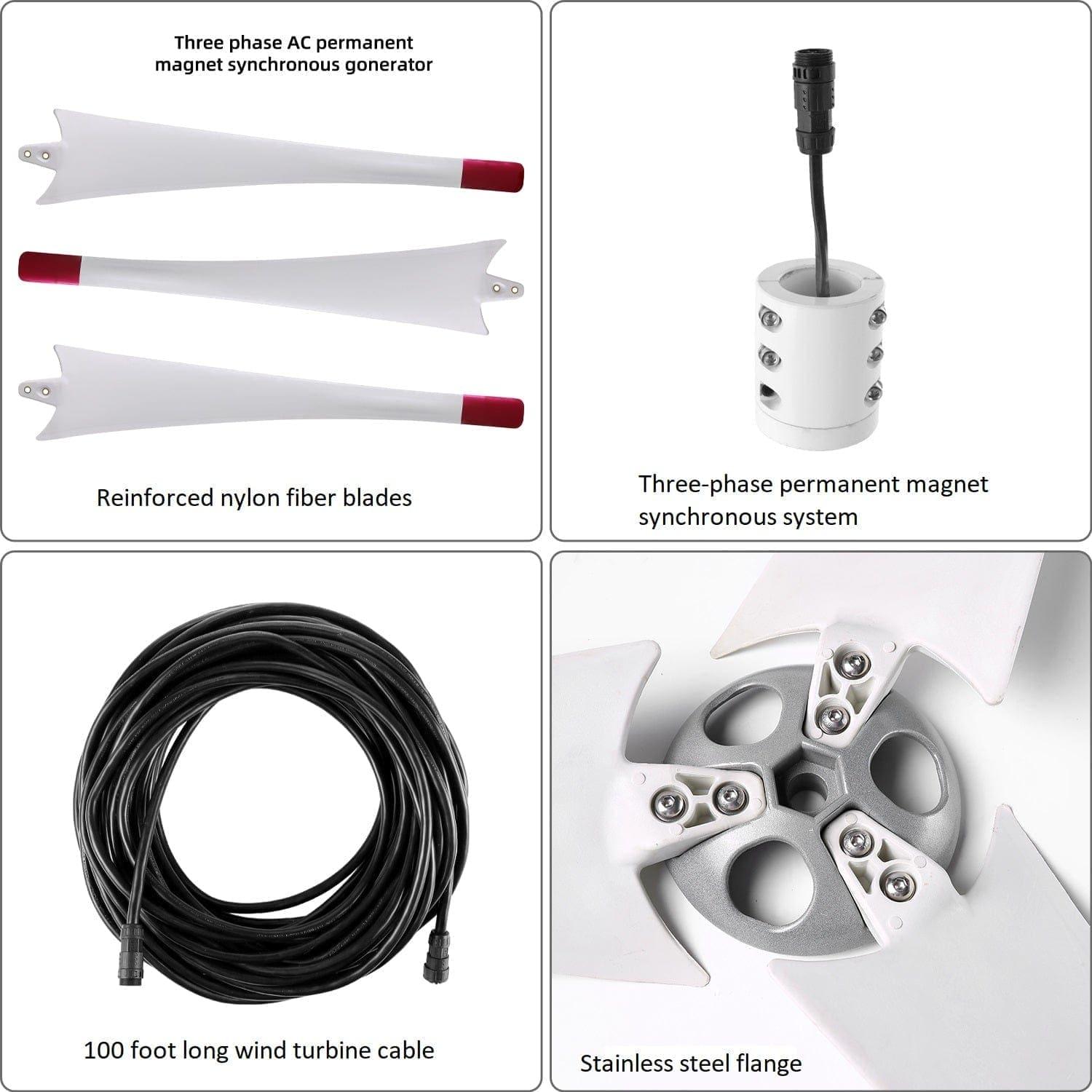 Refurbished Nature's Generator Powerhouse Wind Turbine - Portable Renewable Energy System for Off-Grid Living, Camping & Emergency Power Backup