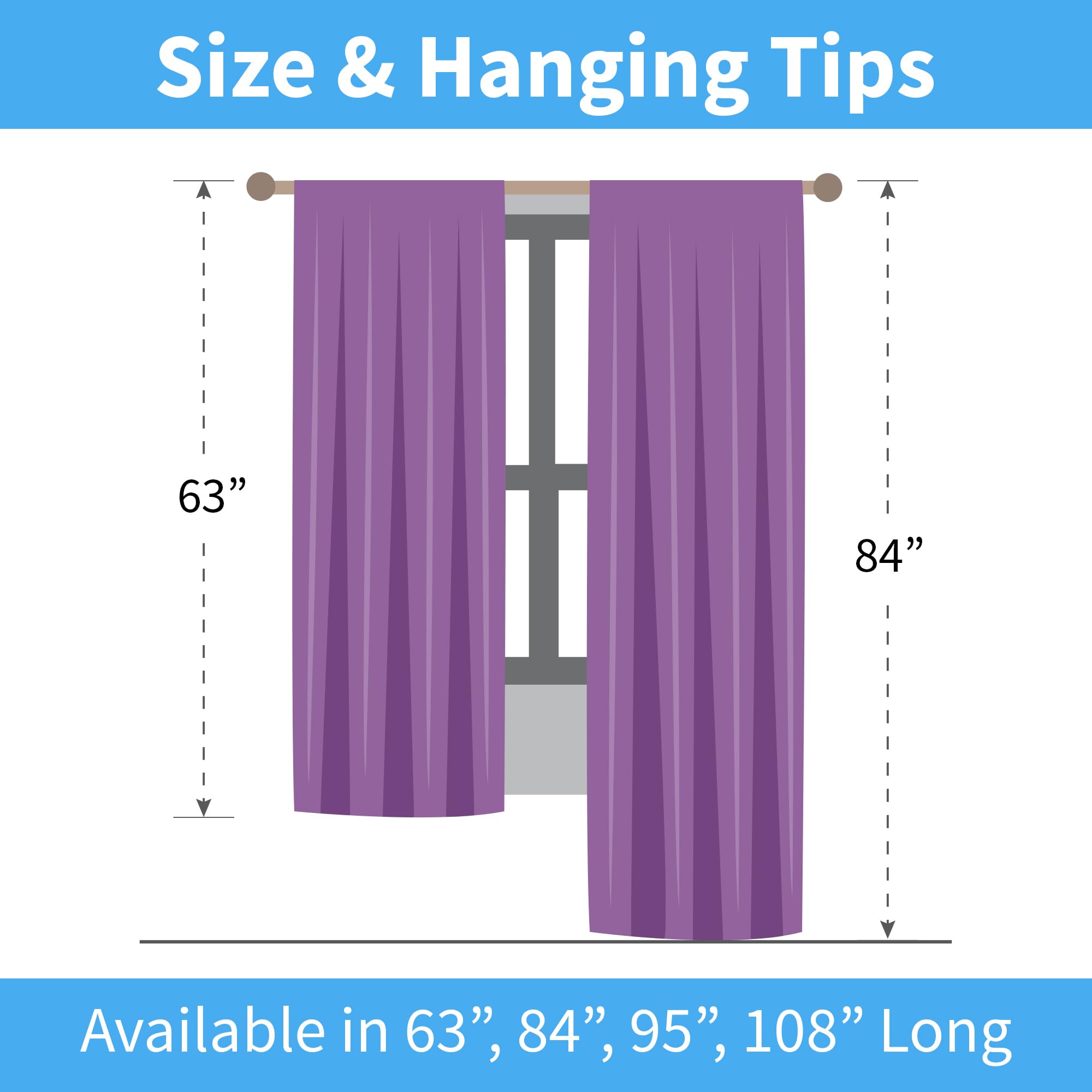 LinenTopia Sheer Curtains for Windows - 2 Panels (54