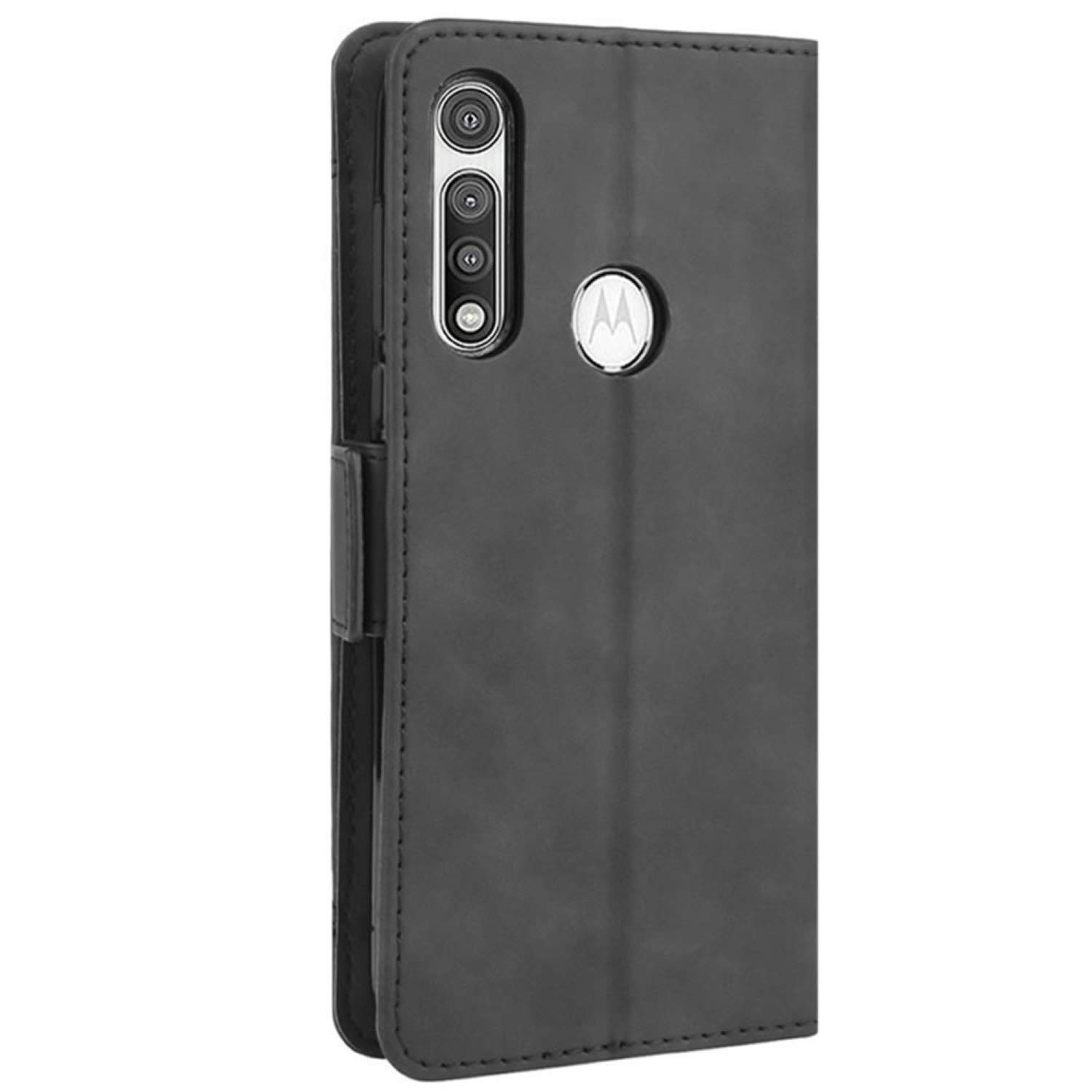 Premium Magnetic Shockproof PU Leather Wallet Case for Motorola Moto G Fast 2020 - Full Body Protection with Card Holder & Stand | Perfect for Work, Travel & Everyday Use (Black)