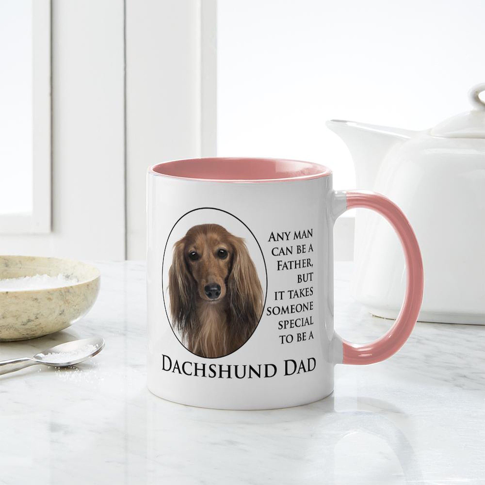 Dachshund Dad Coffee Mug - 11 oz (325 ml) Ceramic Cup for Hot & Cold Drinks - Perfect Gift for Dog Lovers & Father's Day