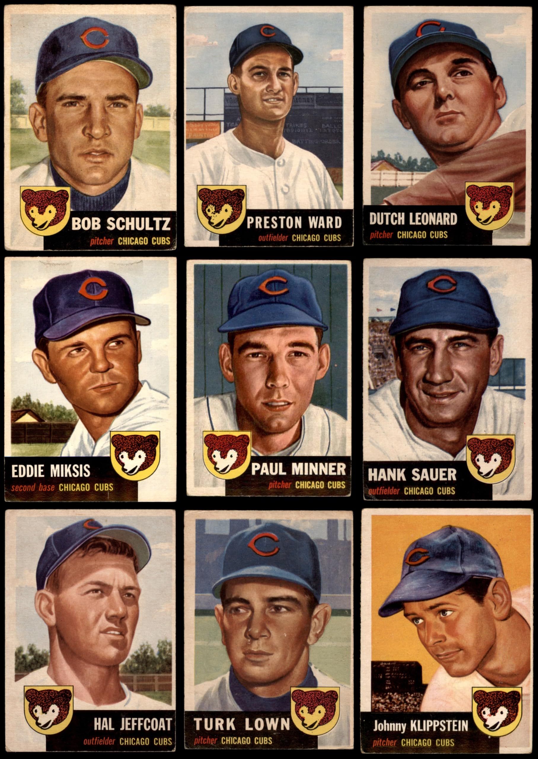 1953 Topps Chicago Cubs Baseball Cards Team Set - Vintage Collectible Sports Memorabilia for Baseball Fans and Card Collectors - Perfect for Display, Trading, and Gifts