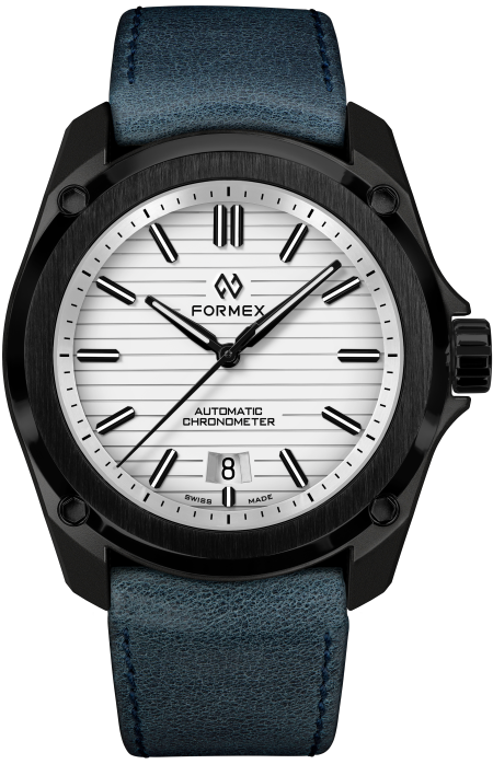 Formex Essence Leggera FortyOne Arctic White Watch - Swiss Made Automatic Chronograph for Men - Luxury Sports Timepiece for Diving, Racing & Everyday Wear
