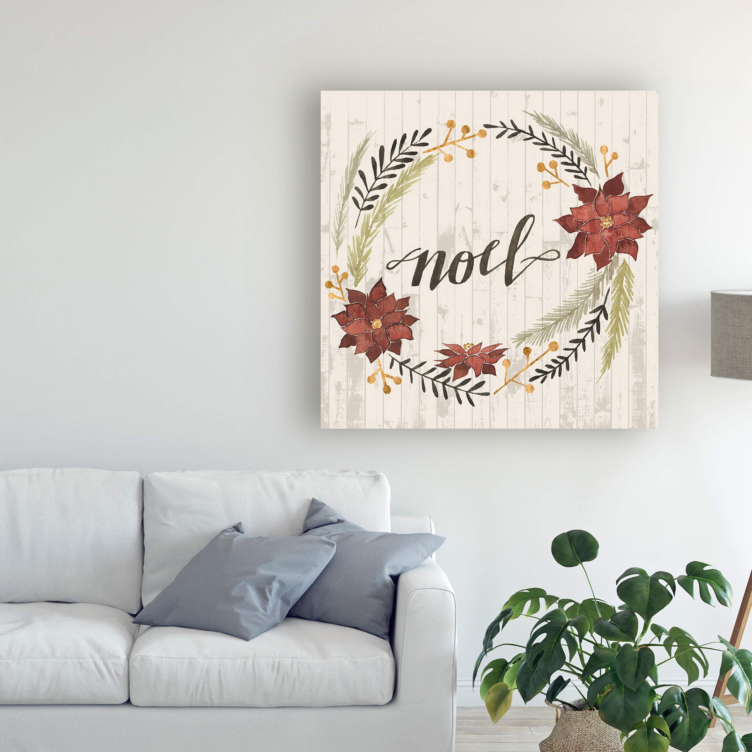 Grace Popp Rustic Christmas I Framed Wall Art Print 18x18 Inches - Perfect for Holiday Home Decor, Living Room, Bedroom & Office