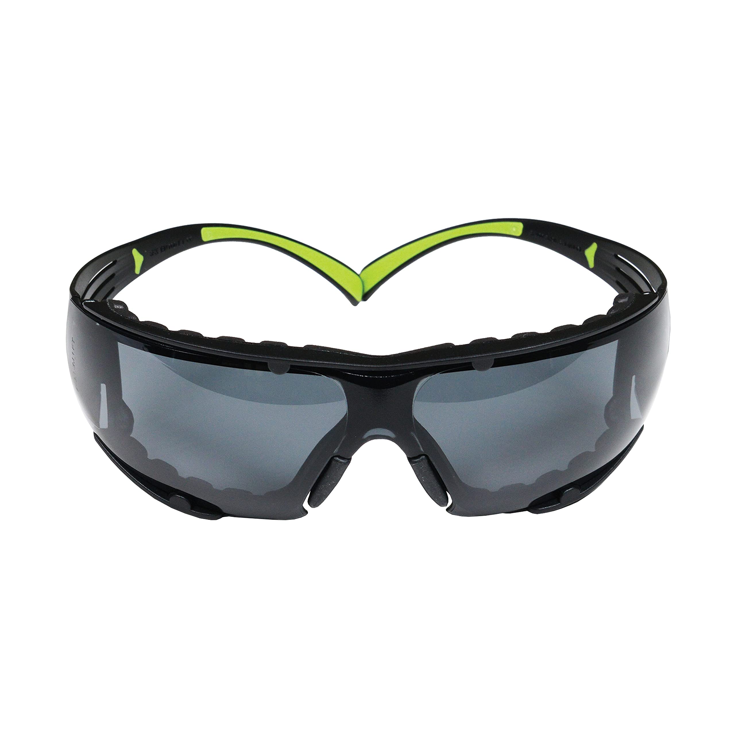 3M SecureFit 400 Safety Glasses for Men & Women - Z87 Certified, Anti-Fog & Anti-Scratch Gray Lens, Green/Black Polycarbonate Frame with UV Protection - Ideal for Construction, Woodworking, Lab Work & DIY Projects