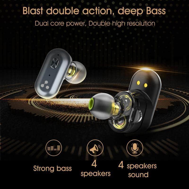 SYLLABLE S101 Wireless Bluetooth 5.0 Headphones with Deep Bass & Noise Cancellation - Perfect for Workouts, Commuting, and Office Use