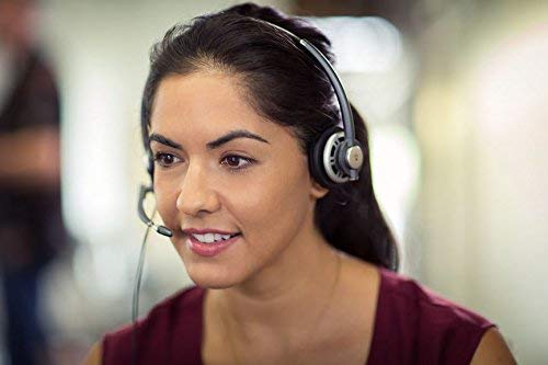 Plantronics Hw720 EncorePro Stereo Headset with Ultra Noise Cancellation - Compatible with Poly SoundPoint, VVX, CX Phones (IP300, IP500, IP600, CX200, CX700) - Perfect for Office Calls, Remote Work & Customer Service
