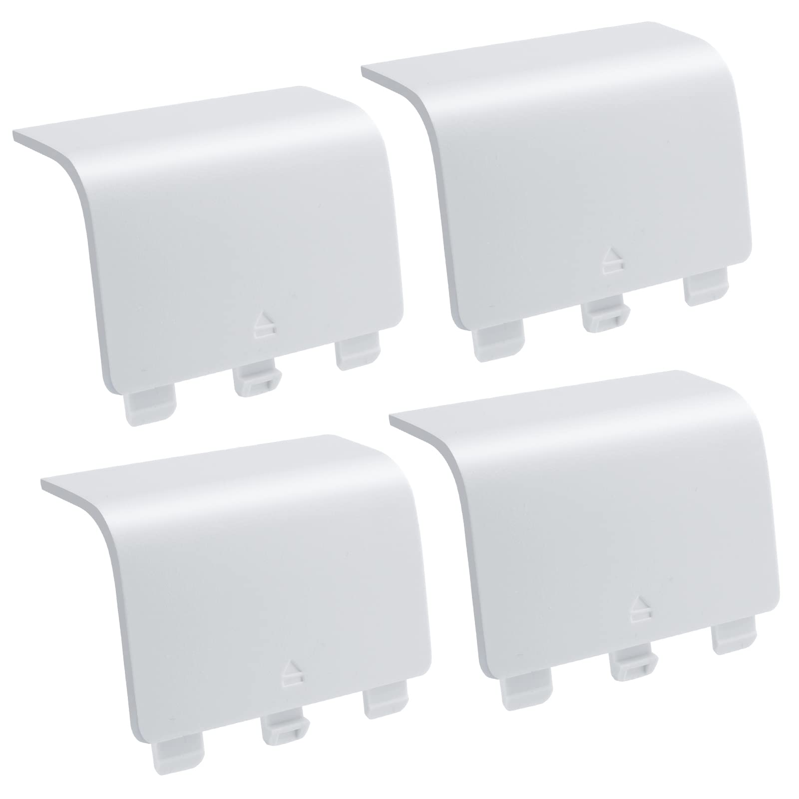 4 Pack White Battery Cover for Xbox Series X & S Controller - Replacement Back Door Shell Compatible with Xbox Wireless Controller - Perfect for Gaming, Repair & Spare Parts