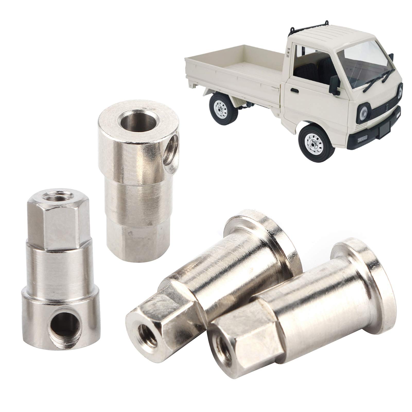 High Strength RC Car Wheel Axle Set with Screws - Front & Rear Axle for WPL D12 Micro RC Cars - Perfect for Off-Road Racing and DIY Remote Control Car Upgrades