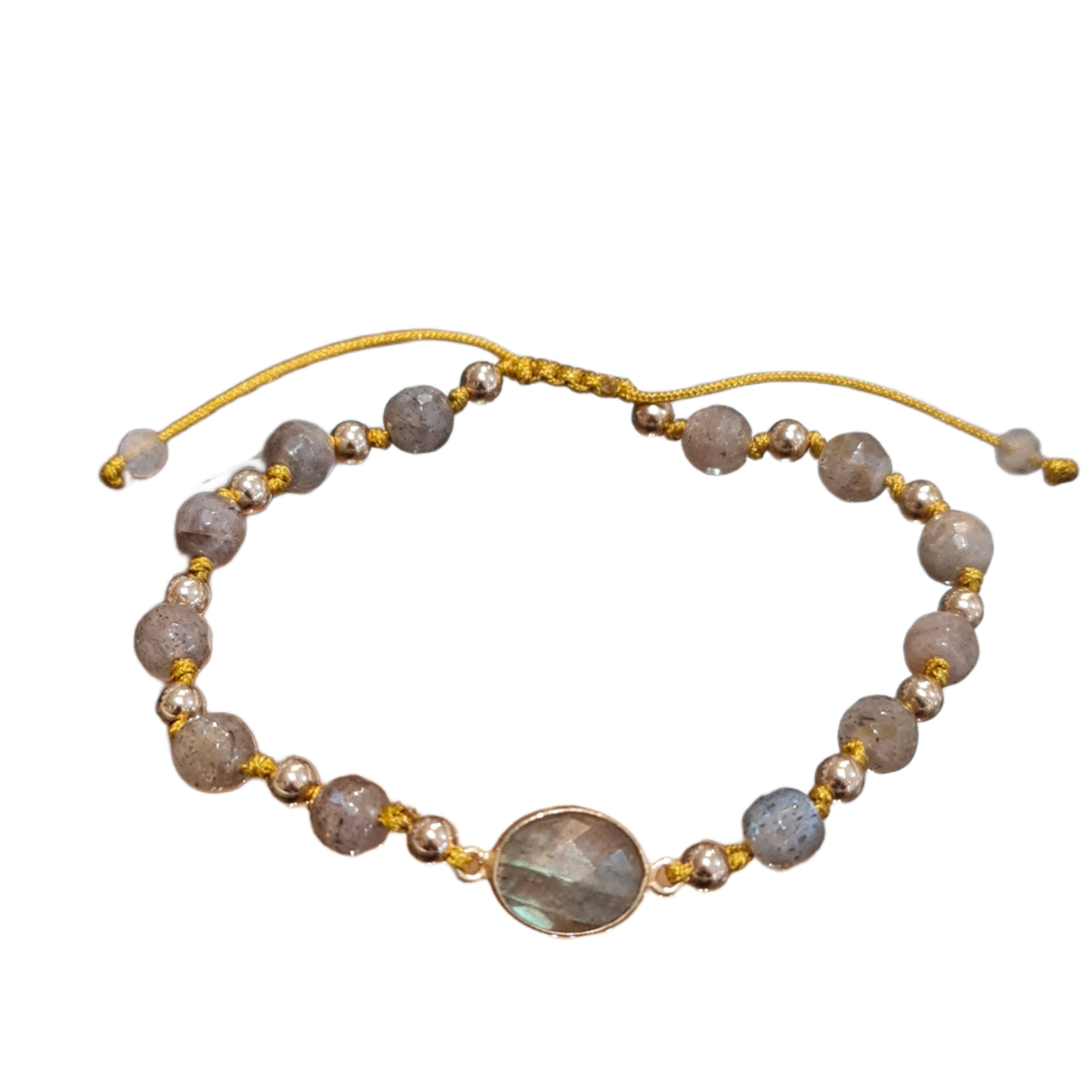Alyssa Labradorite Gold Plated Bracelet for Women - Elegant Healing Crystal Jewelry for Everyday Wear, Meditation & Spiritual Gifts