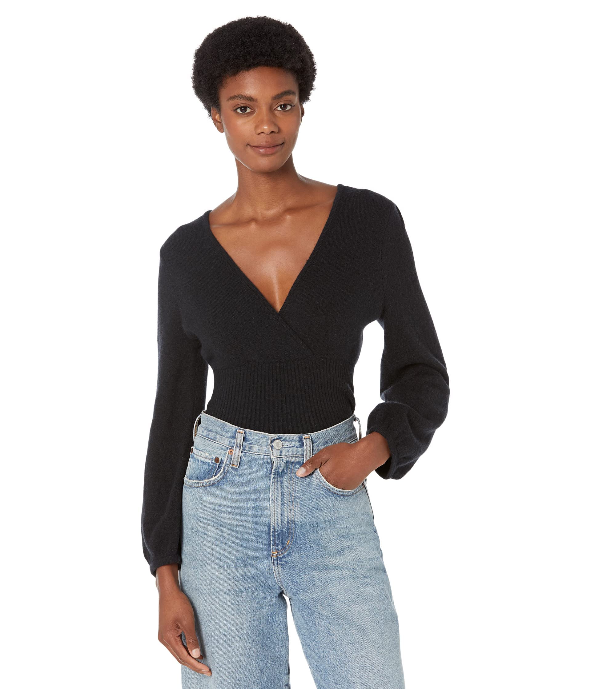 Madewell Wrap V-Neck Sweater - Softest Cozy Yarn for Women | Perfect for Fall Layering & Casual Outfits