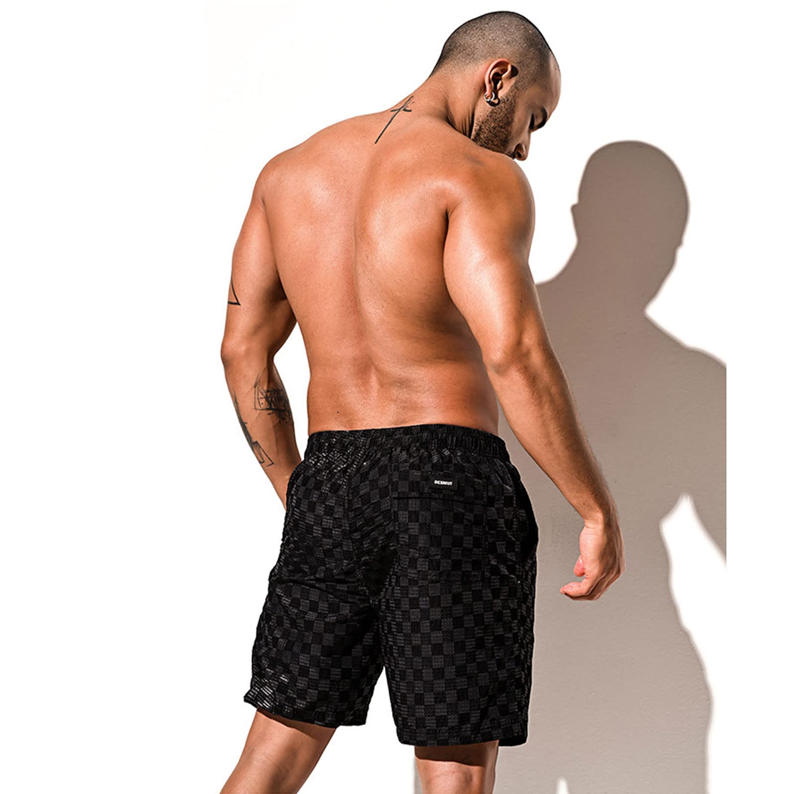 **Men's Quick-Dry Swim Trunks - Summer Board Shorts for Swimming, Surfing & Beach Vacation | Lightweight & Comfortable Beachwear for Pool, Gym & Outdoor Activities**
