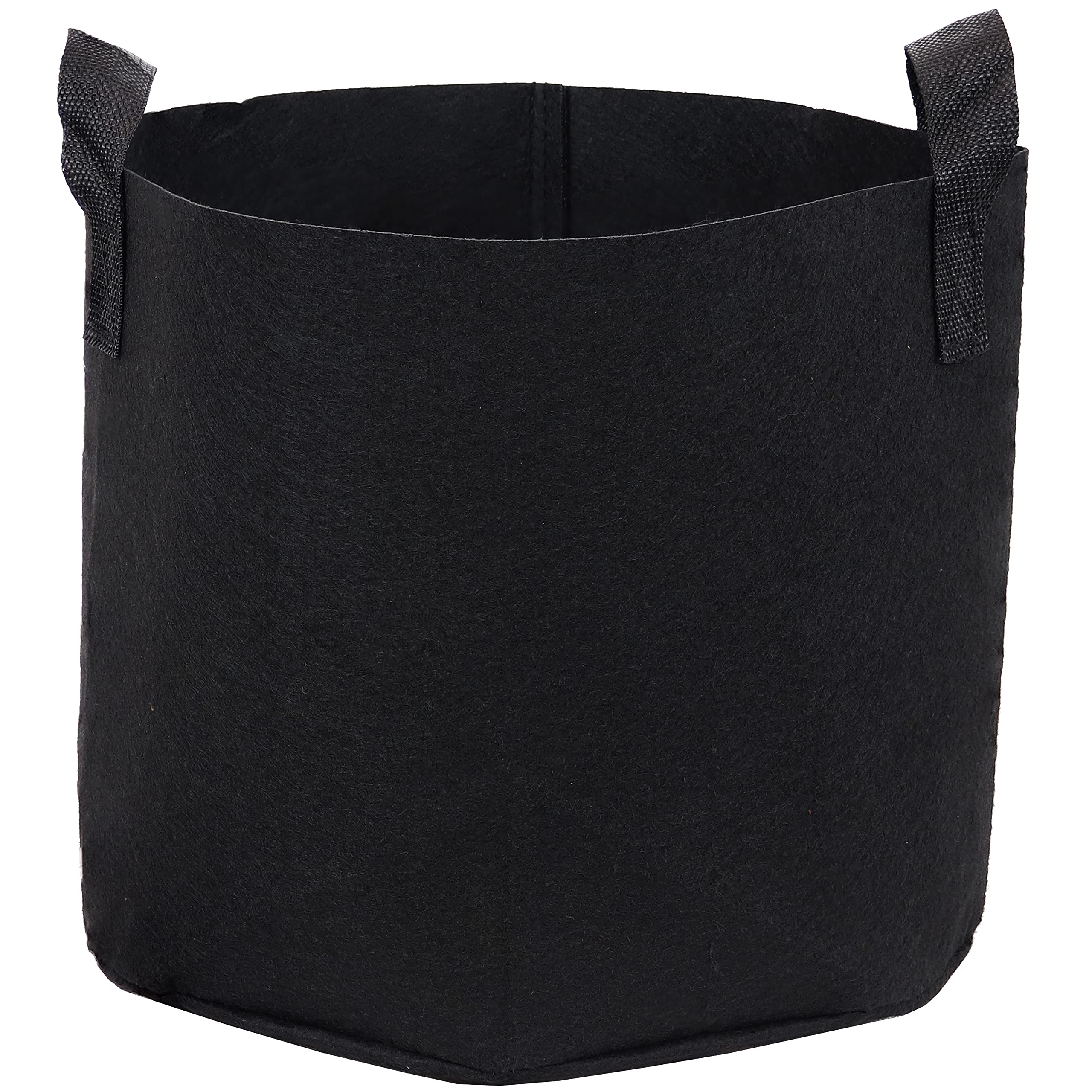 10-Pack 5-Gallon Black Garden Grow Bags for Vegetables & Plants - Heavy Duty 300 GSM Non-Woven Polypropylene Fabric Planters with Handles - Perfect for Indoor/Outdoor Gardening, Balcony Planting & Urban Farming