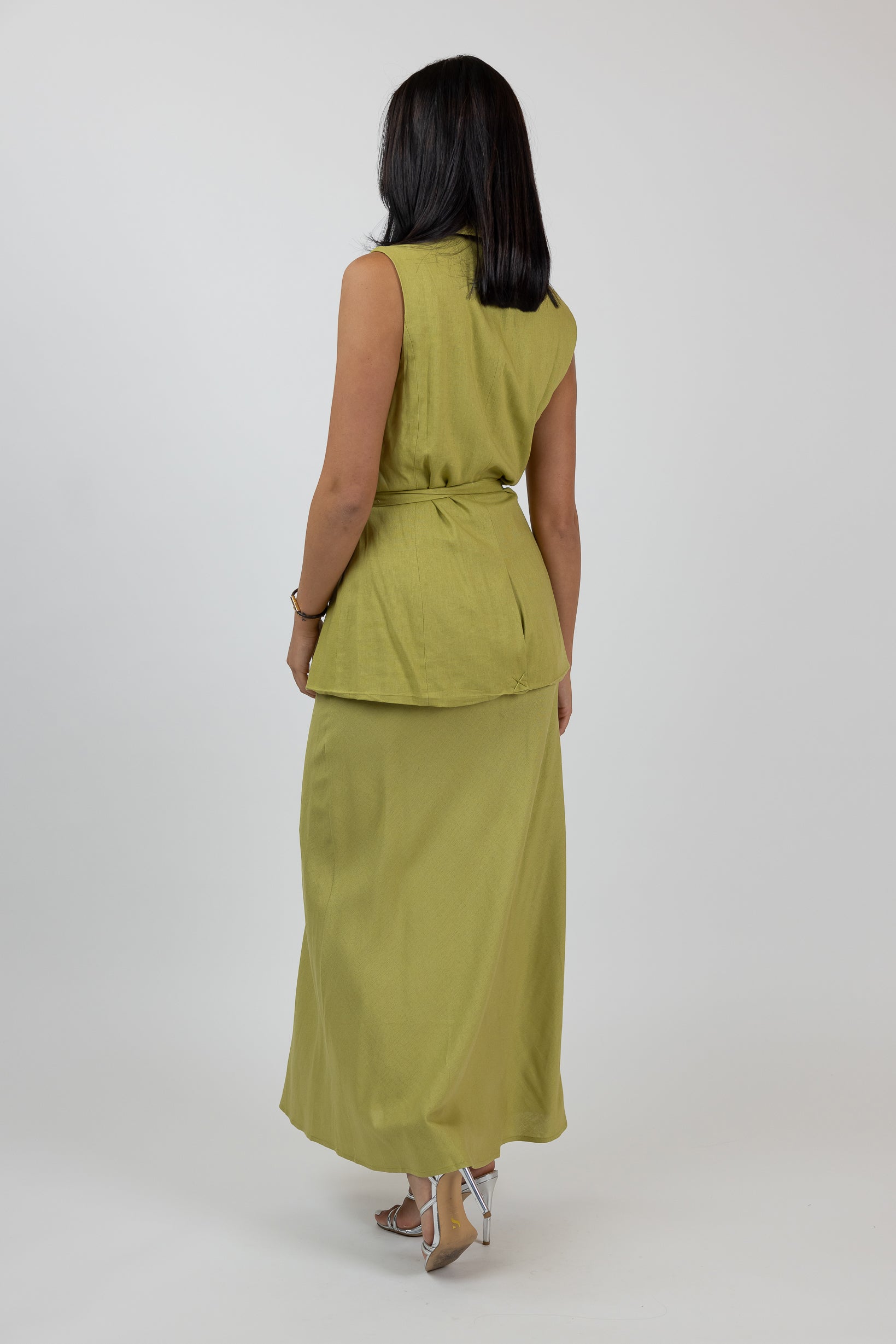 Charlotte Linen Skirt - Women's Summer Casual Midi Skirt | Breathable & Comfortable for Beach, Office & Everyday Wear