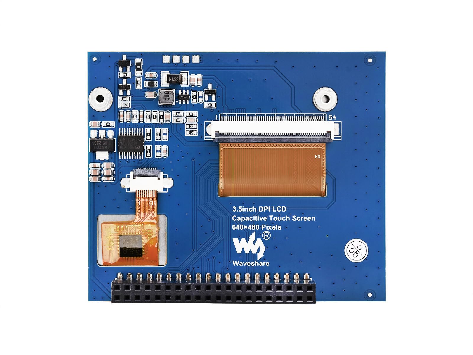 Waveshare 3.5 Inch Capacitive Touch Screen LCD Display for Raspberry Pi - IPS Monitor with 640×480 Resolution, DPI Interface, Tempered Glass Cover & Low Power Consumption - Perfect for DIY Projects, Smart Home Control & Embedded Systems