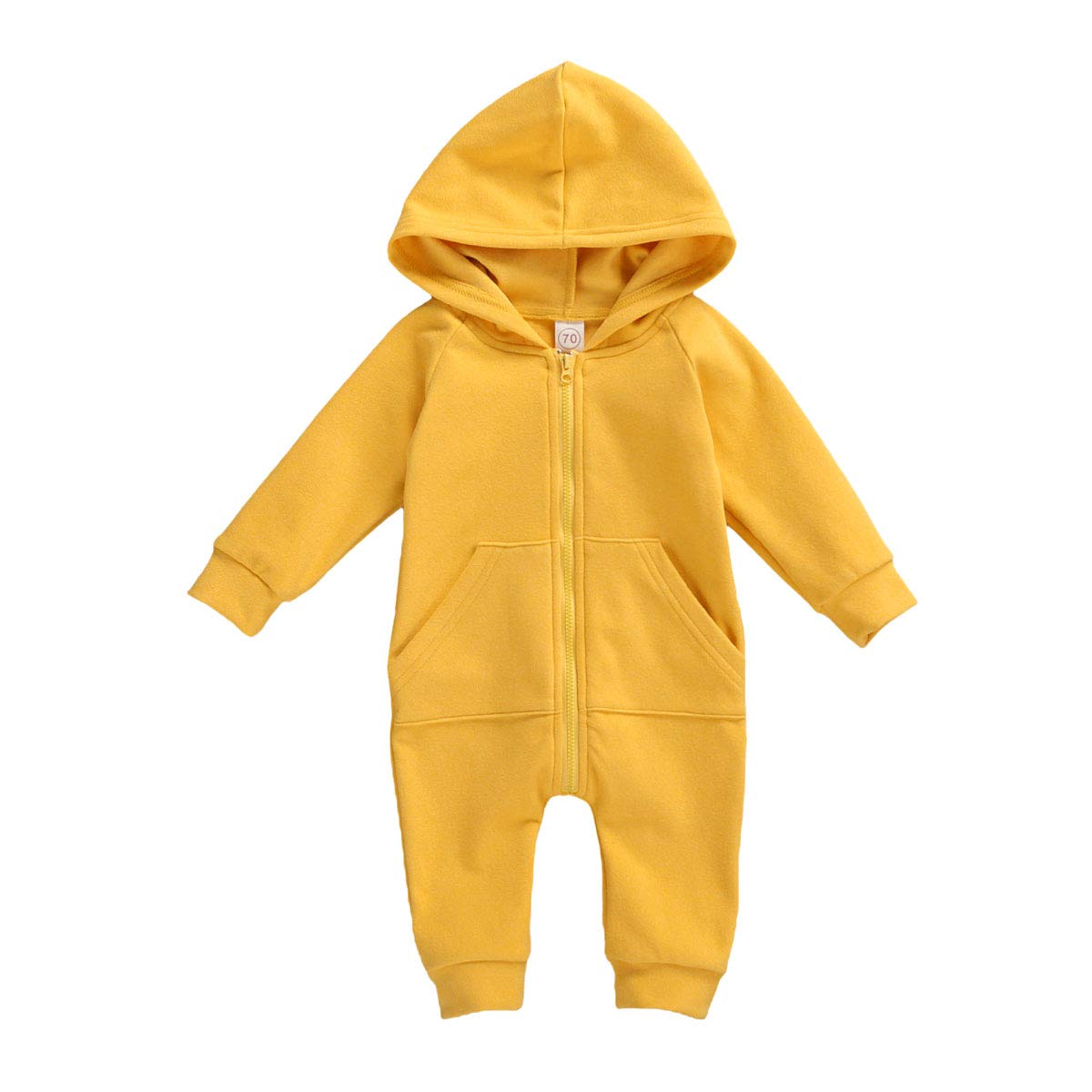 Baby Boys & Girls Long Sleeve Zipper Hooded Jumpsuit Romper - Warm Toddler Winter Clothes for Fall & Winter - Perfect for Playdates, Daycare & Outdoor Adventures