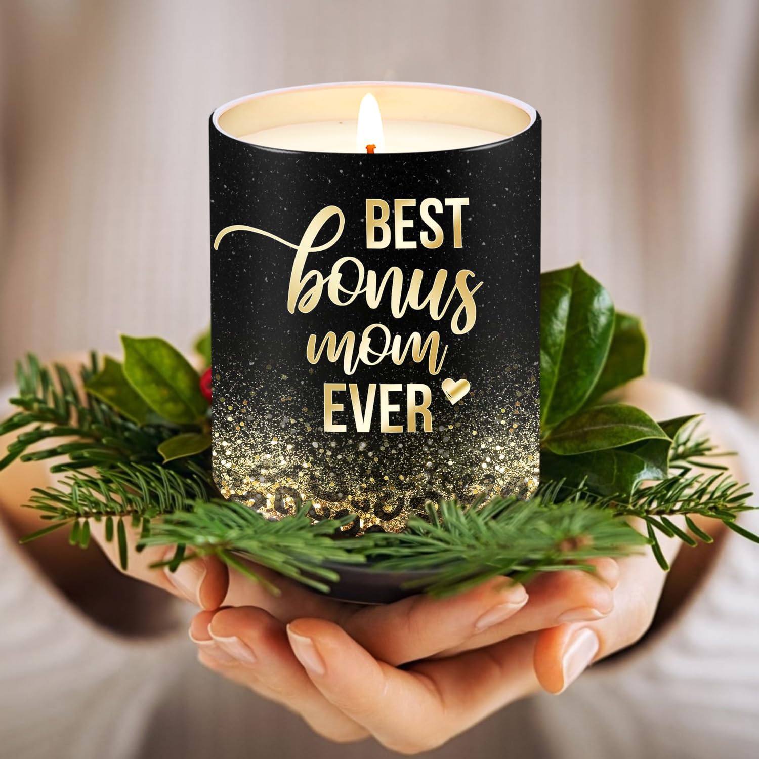 Vanilla Lavender Scented Candle 10oz - Thoughtful Gift for Stepmom, Mother-in-Law, Bonus Mom | Perfect for Birthday, Christmas, Mother's Day & Thanksgiving | Aromatherapy Candle for Relaxation & Home Decor