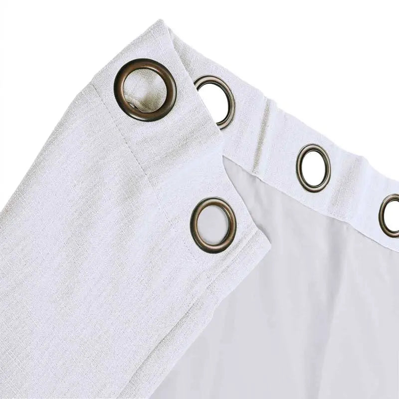 Kyla Lightweight Faux Linen Grommet Curtain Panels - Elegant Window Treatments for Living Room, Bedroom & Home Decor