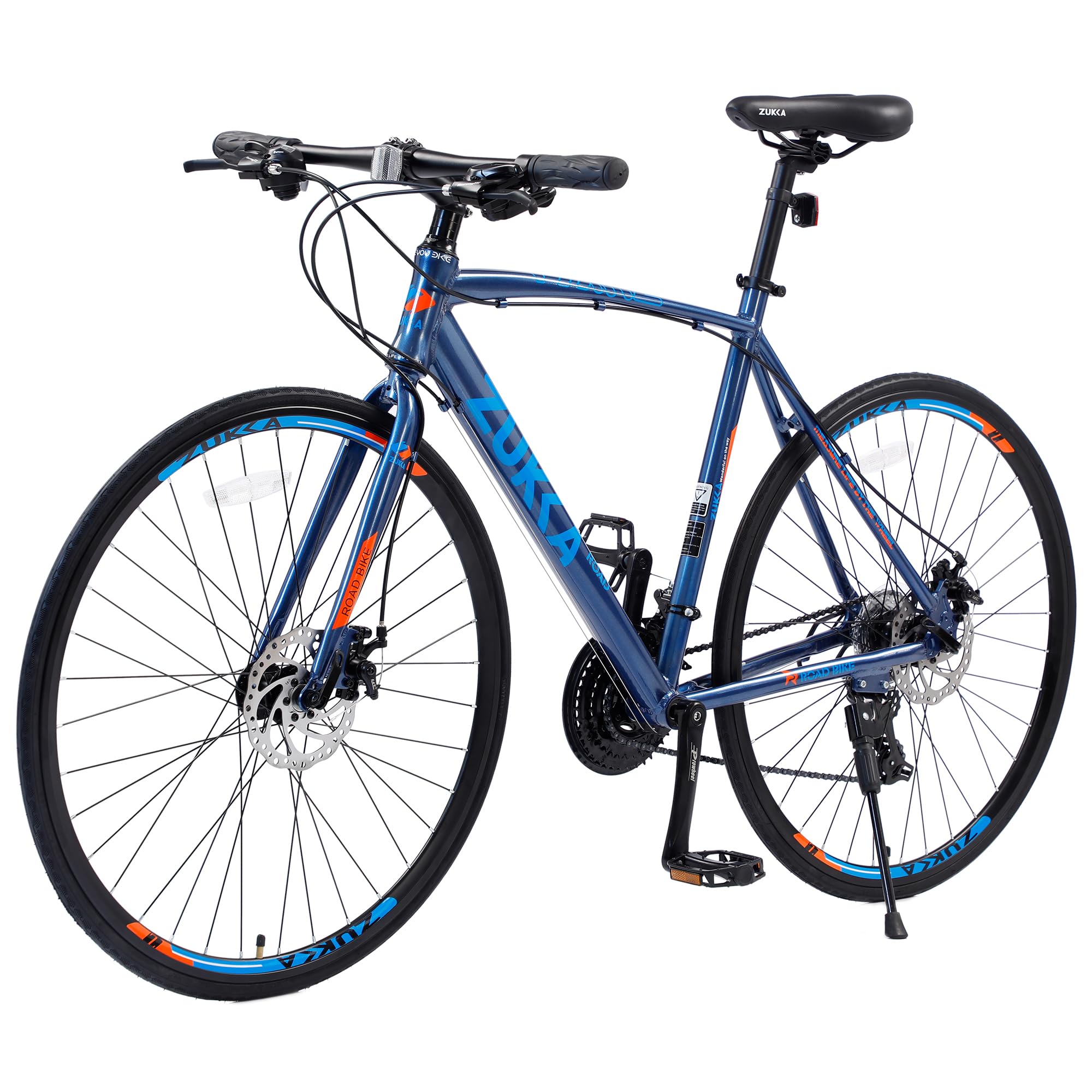 24-Speed Hybrid Bicycle with Disc Brakes - 700C Road Bike for Men & Women - Perfect for City Commuting, Fitness Riding & Urban Adventures