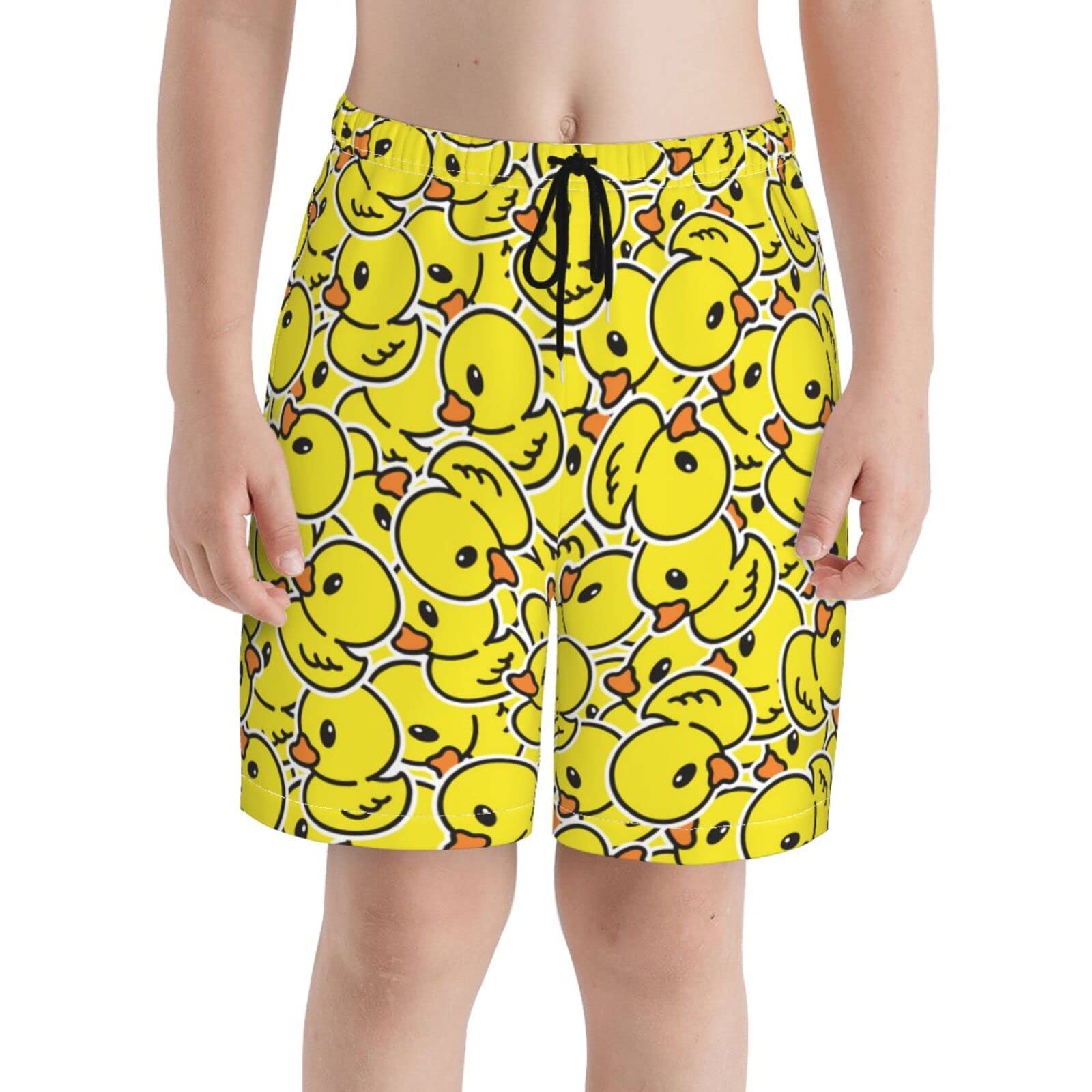 **Boys Quick Dry 3D Printed Swim Trunks - Summer Surf Beach Board Shorts with Pockets - Kids Swimwear for Swimming, Surfing & Outdoor Activities**