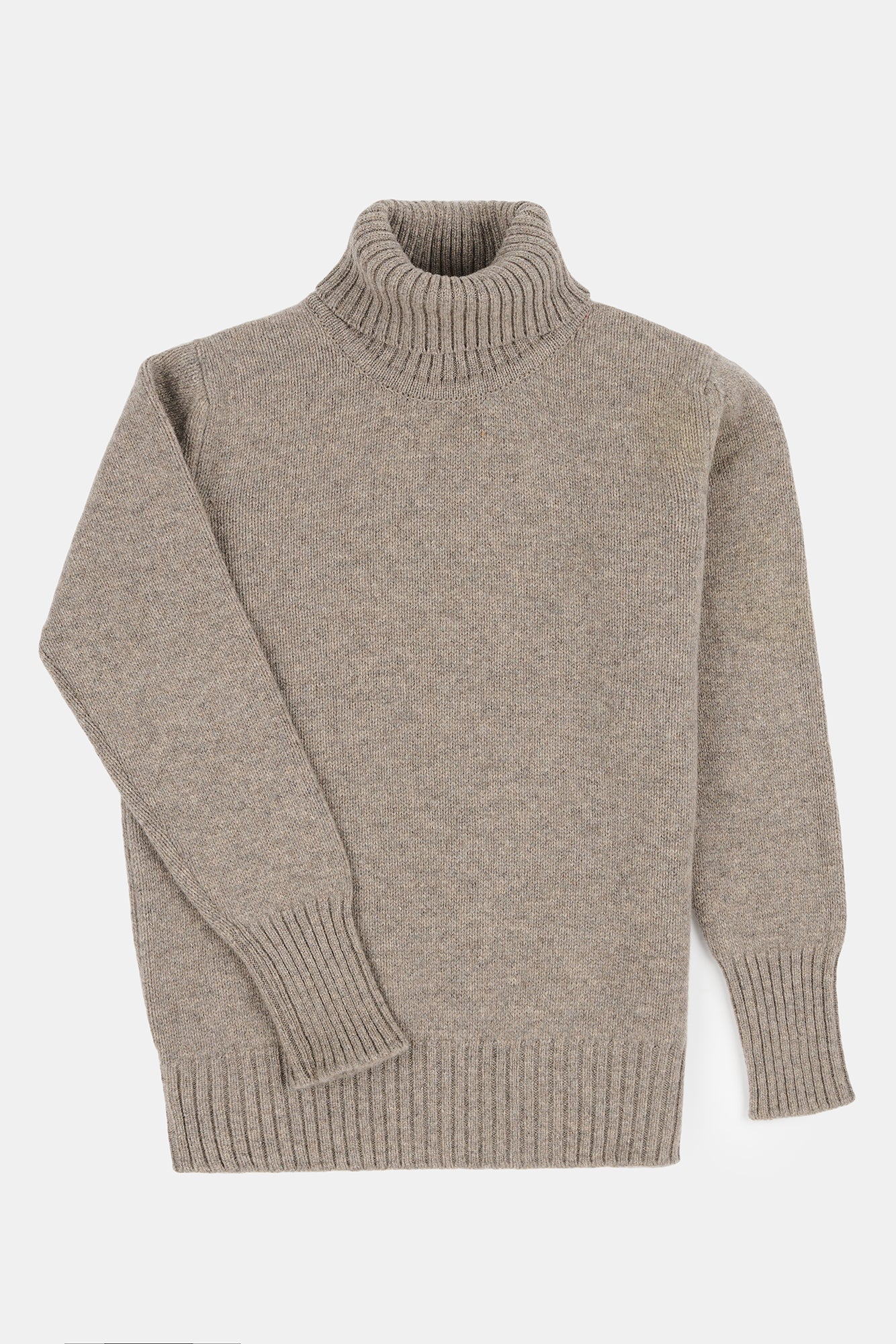 Women's Lambswool Roll Neck Sweater in Truffle Brown | Soft Winter Knit Pullover for Casual Outfits & Office Wear