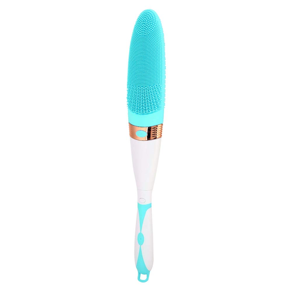 Jacksking Electric Body Brush - Long Handle Bath & Shower Scrubber with Massage Function, Exfoliating Brush for Deep Cleaning & Skin Care (Green) | Perfect for Spa, Home Use & Gift Ideas