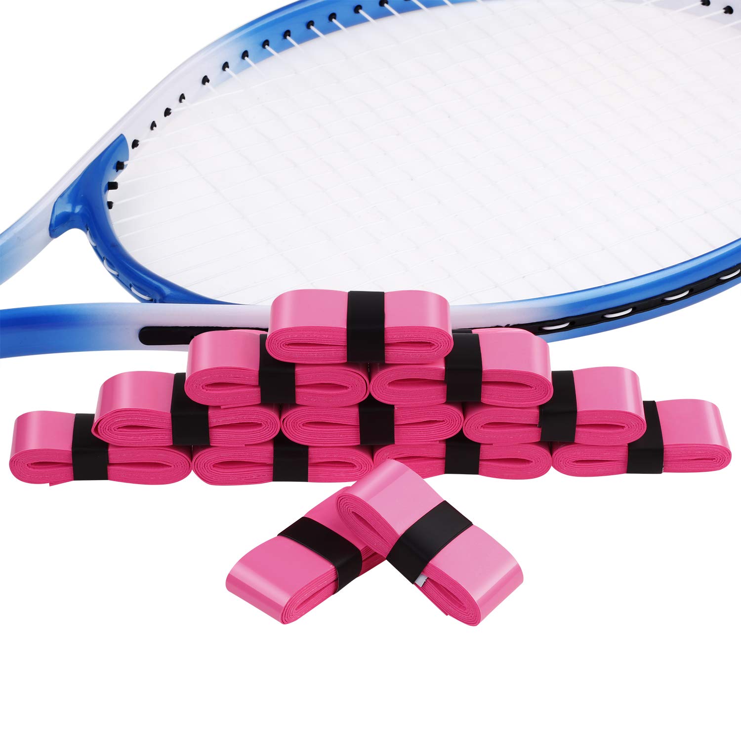 12-Pack Tennis & Badminton Racket Grip Tape Overgrips - Anti-Slip, Sweat Absorbent, Enhanced Performance for Sports & Training
