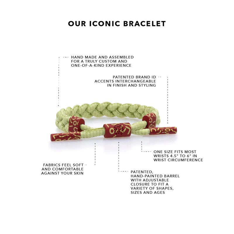 Rastaclat Palisades Status S/M Light Green Wristband - Stylish Unisex Bracelet for Men & Women - Perfect for Casual Wear, Sports & Outdoor Activities