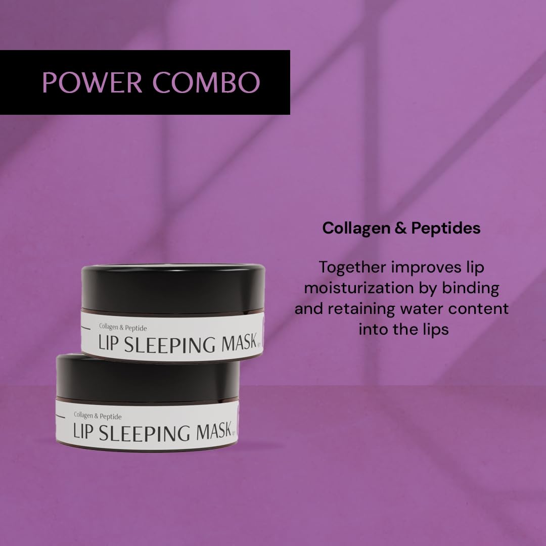 Deconstruct Lip Mask | Collagen & Peptide Overnight Lip Sleeping Mask for Dry, Chapped Lips | Hydrating Treatment for Women & Men | 8g Clear | Perfect for Night Care & Winter Lip Protection