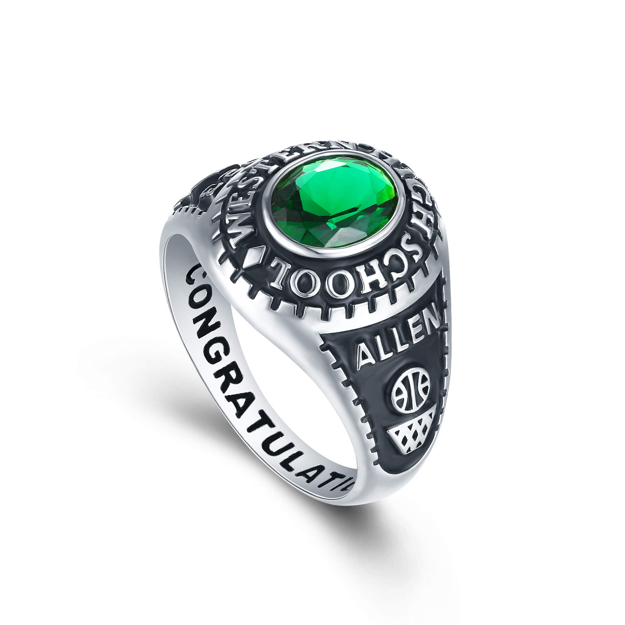Authentic PJM Mementos USA Premium Class Ring for Men - 925 Sterling Silver or 10KT Gold - Custom High School & College Graduation Ring - Personalized University Ring for Graduation Gifts - Perfect for Commencement Ceremonies, Alumni Events & Special Milestones