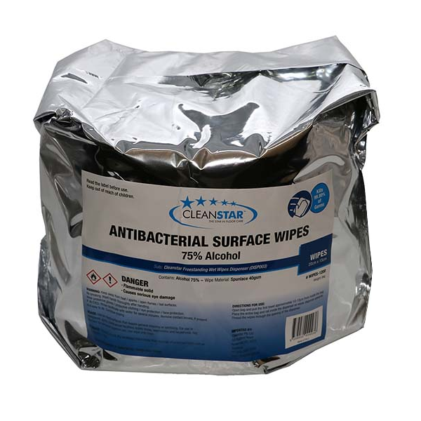 Cleanstar Antibacterial Surface Wipes | Disinfecting Wipes for Home, Office & Gym | Kills 99.9% of Germs & Bacteria | Safe for Countertops, Electronics & High-Touch Surfaces
