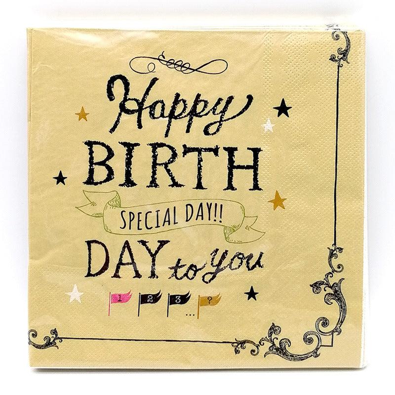 Premium Birthday Napkins - 2 Pack | Colorful Party Napkins for Birthday Celebrations, Cake Decorations & Special Events