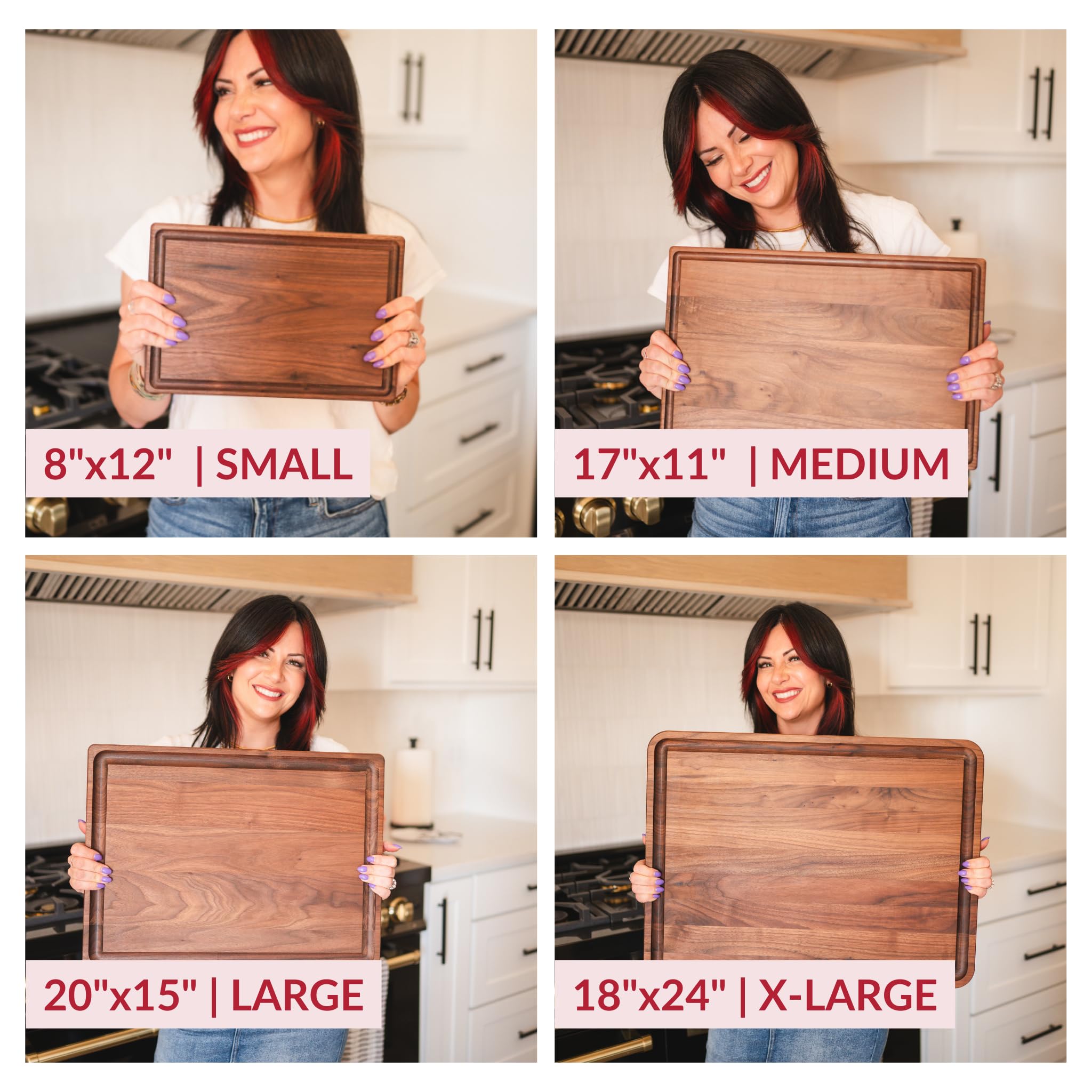 Premium Extra Large Walnut Wood Cutting Board 24