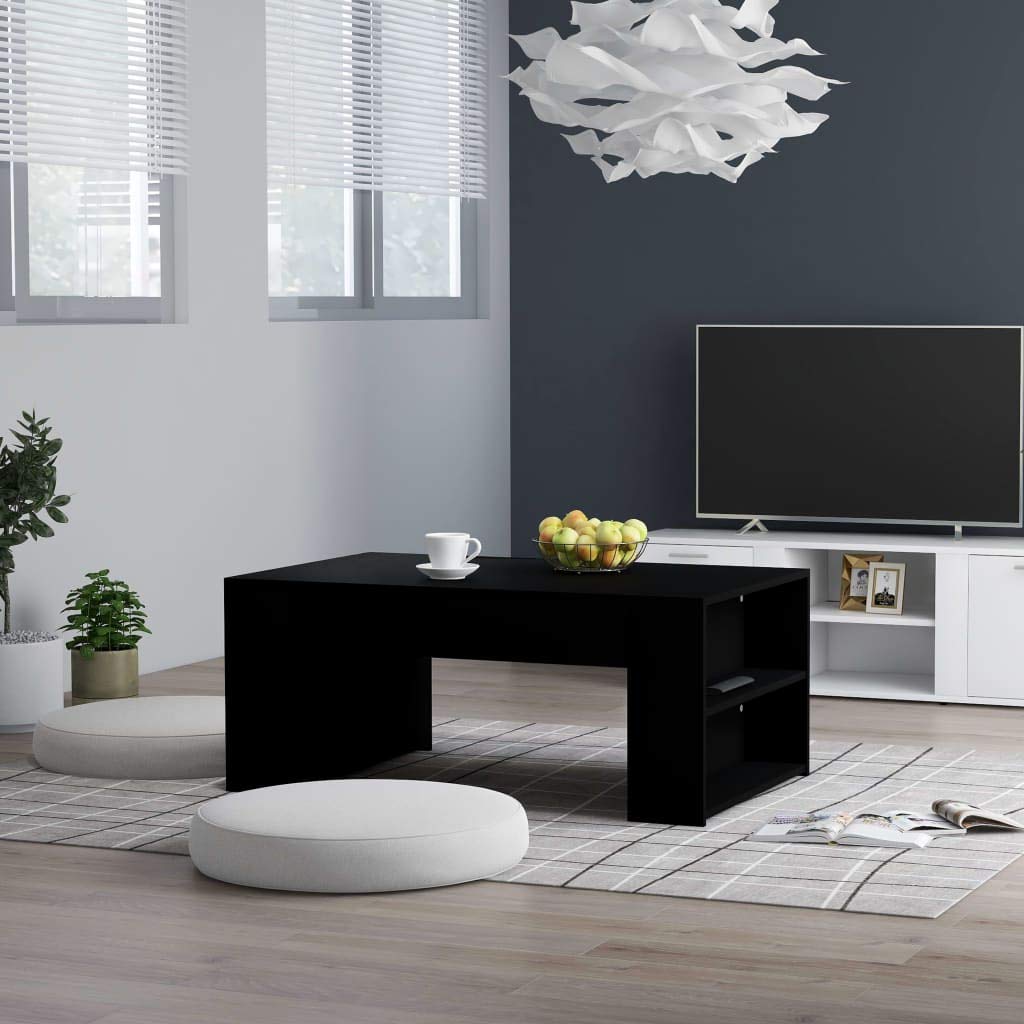 Modern Rectangle Coffee Table - Sturdy Chipboard Design for Living Room, Home Office & Lounge - Side Sofa End Table, Center Table for Stylish Home Decor