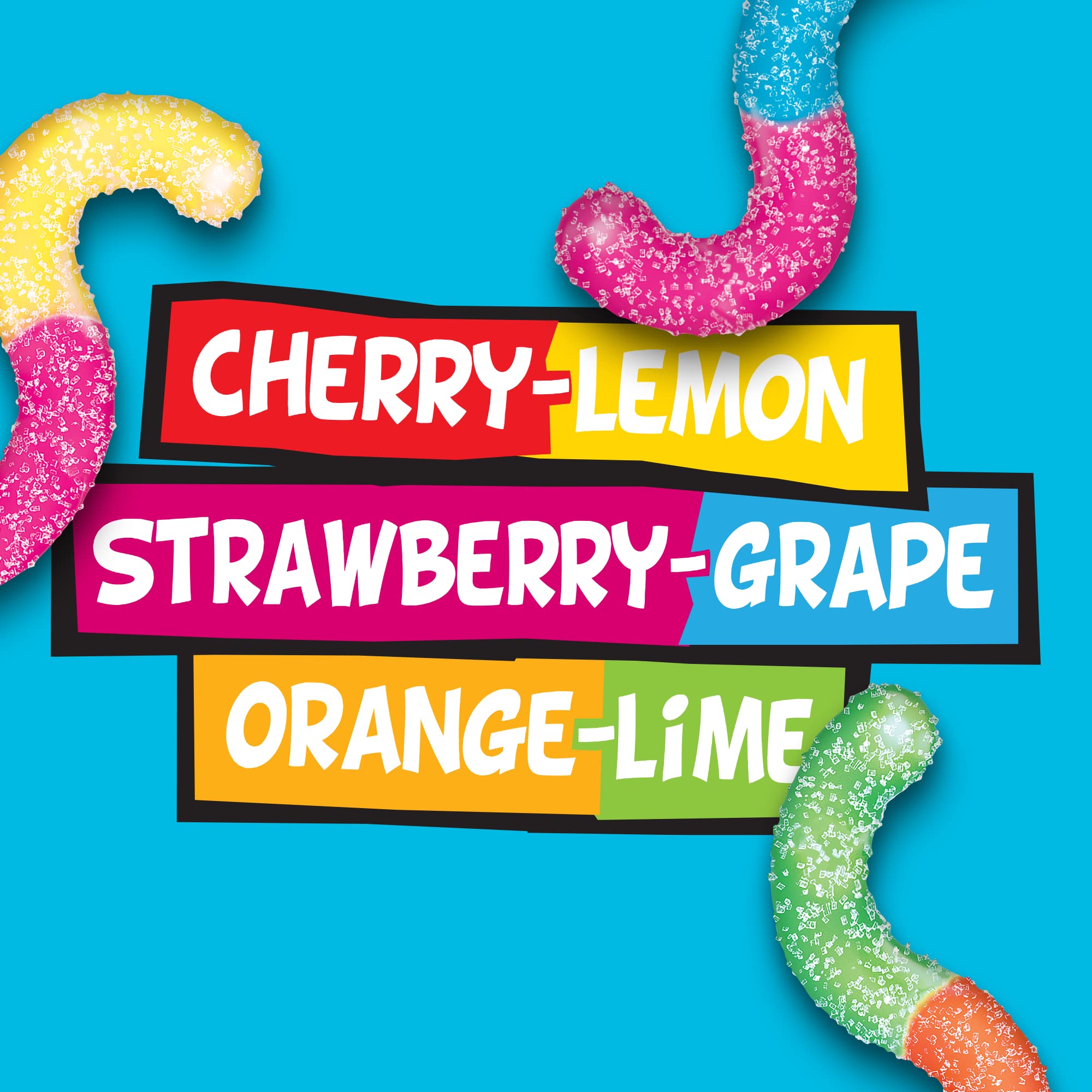 Trolli Sour Brite Crawlers Gummy Worms Candy - 5lb Bulk Bag of Sour Gummy Worms for Halloween, Parties, Movie Nights & Snacking