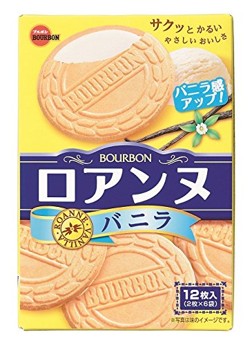 Premium Japanese Bourbon Vanilla Wafers - 12 Sheets x 6 Boxes (72 Total) | Delicious Snack for Tea Time, Office Break, and Gift Giving