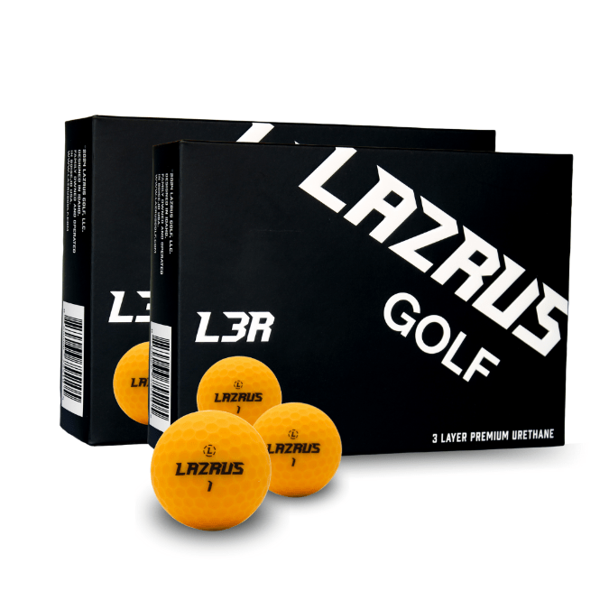 Lazrus L3R Premium 3-Piece Urethane Golf Balls for Men & Women - High Performance, Soft Feel, Long Distance - Perfect for Tournament Play & Practice Rounds