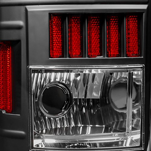 AKKON G2 Black C-Style LED Tail Lights Brake Lamps Pair for 2000-2006 Chevy Suburban Tahoe & GMC Yukon XL Denali Liftgate Models - Upgrade Your Ride with Durable, Bright LED Lighting for Night Driving and Enhanced Safety