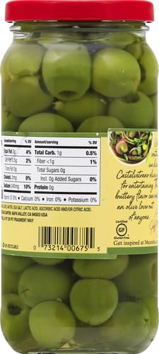 Mezzetta Pitted Castelvetrano Italian Green Olives, 8 oz Jar | Premium Imported Olives for Charcuterie Boards, Salads & Mediterranean Recipes