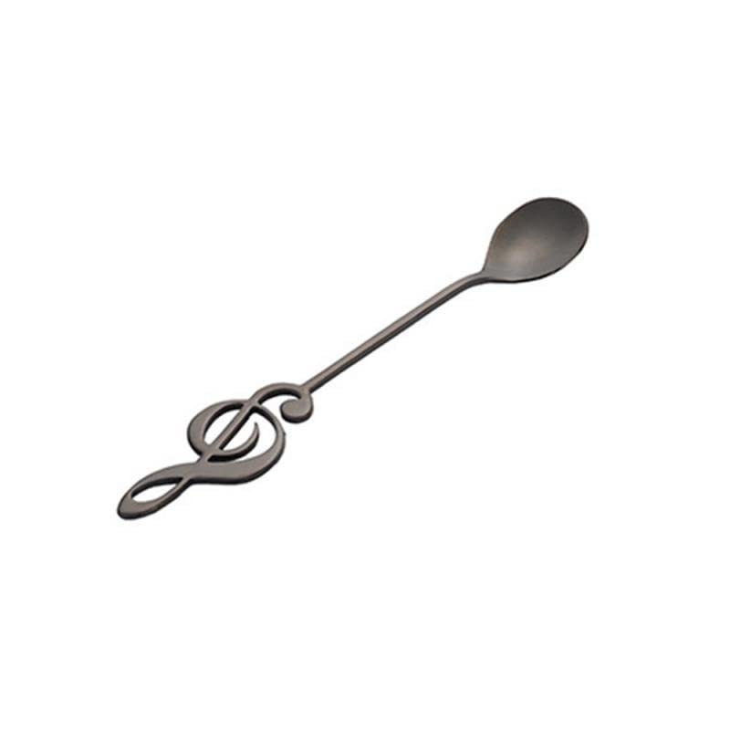 Stainless Steel Dessert Spoons with Musical Notes - Elegant Coffee, Ice Cream, Tea Stirring Spoons - Perfect for Parties, Cafes, and Home Dining (1 Piece, Color D)