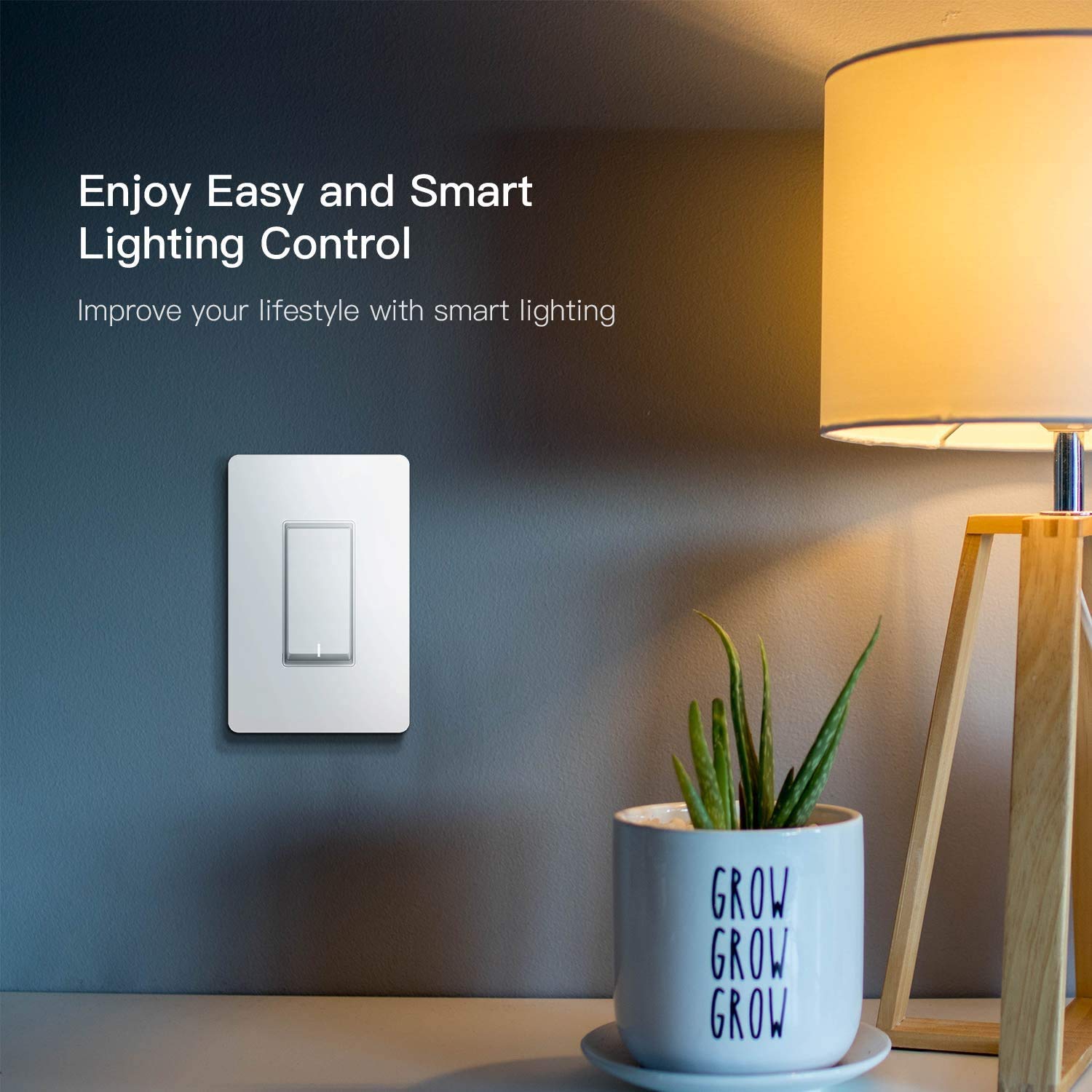 TREATLIFE Smart Light Switch 4-Pack - Single Pole WiFi Switch Compatible with Alexa, Google Home & SmartThings | 2.4GHz Timer Control | Neutral Wire Required | No Hub Needed | FCC Certified | Perfect for Home Automation & Smart Lighting Control
