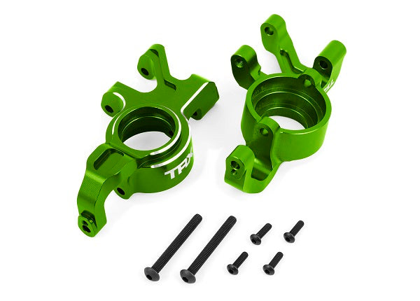 High-Quality Aluminum Steering Blocks - Left & Right Pair, Durable Green for RC Cars, Trucks, Off-Road Vehicles - Perfect for Racing, Crawling & Off-Road Adventures