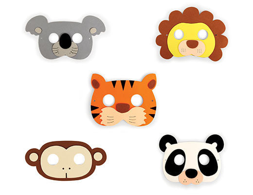 Kikkerland Party Masks Set of 5 - Fun Halloween Costume Accessories for Adults & Kids - Perfect for Costume Parties, Halloween Celebrations & Themed Events