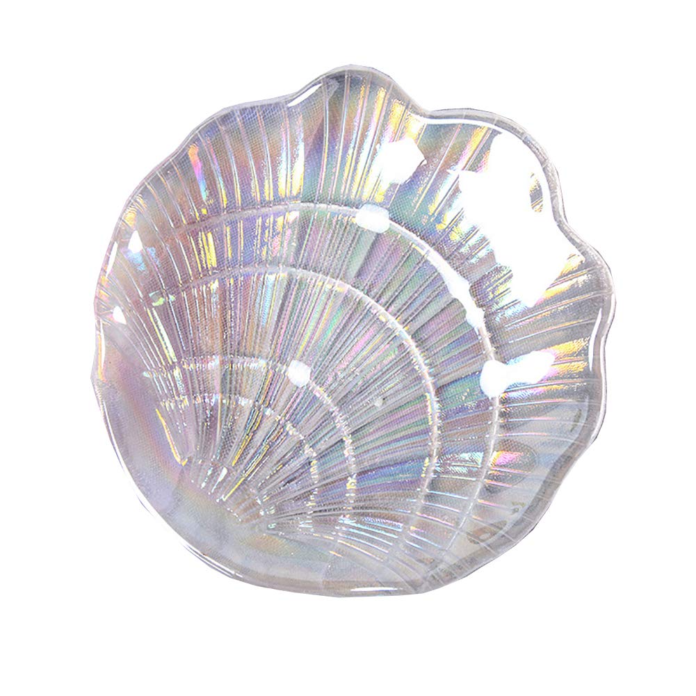 Sparkle Jewelry Dish - Iridescent Seashell Tray for Women | Bathroom & Vanity Organizer