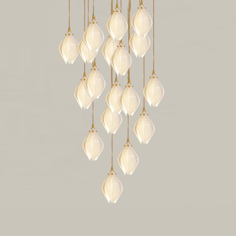 Celeste Flora Pendant Light - Modern Floral Glass Ceiling Lamp for Dining Room, Kitchen Island & Bedroom Decor - Elegant Hanging Light Fixture with Nature-Inspired Design