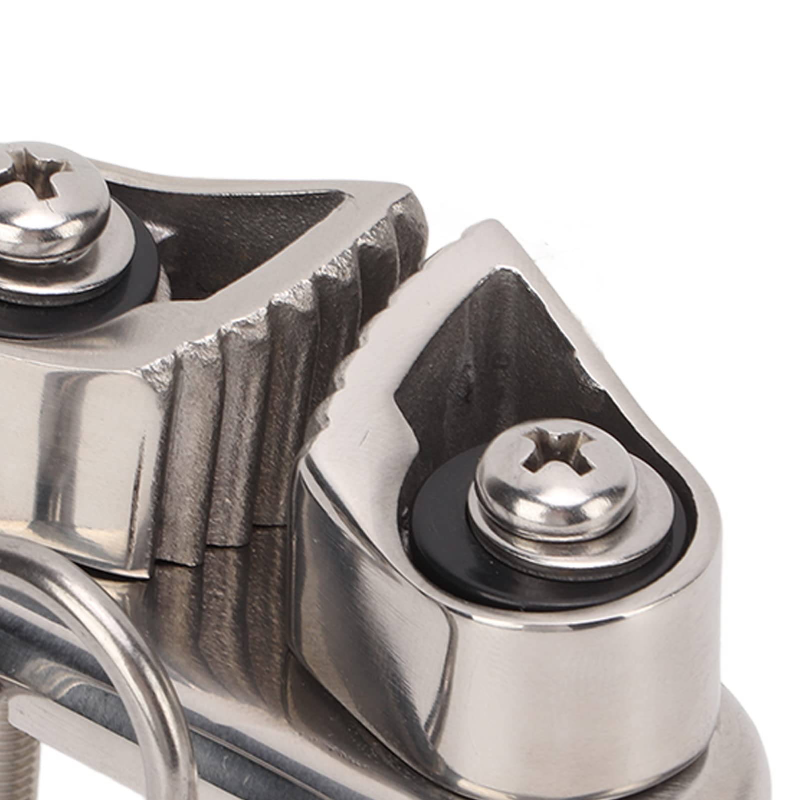 Stainless Steel 316 Boat Cam Cleat for Kayak & Sailboat - Mirror Polished with Wire Leading Ring - Fits 10mm Rope - Perfect for Pilates Equipment & Marine Applications