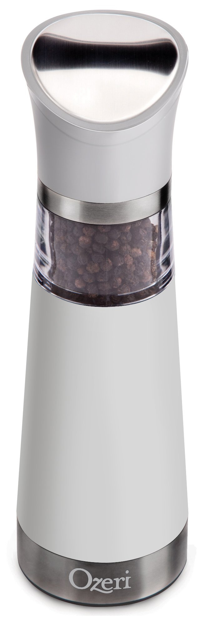 Ozeri Graviti Pro Electric Salt and Pepper Grinder Set - BPA-Free Automatic Spice Mill with LED Light for Kitchen, Dining Table & Outdoor Cooking
