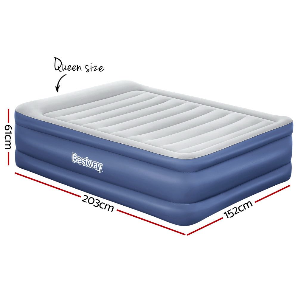 Bestway Inflatable Air Mattress Queen Size - TRITECH Technology for Comfort & Support - Perfect for Camping, Guest Beds & Home Use